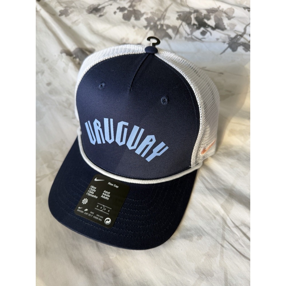 NWT Nike Soccer Uruguay Football Rise Cap Adjustable SnapBack Trucker Hat FIFA